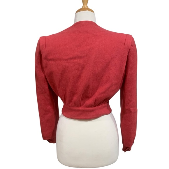 Vintage 40’s coral wool cropped western wear long sleeved jacket size M - Picture 7 of 14